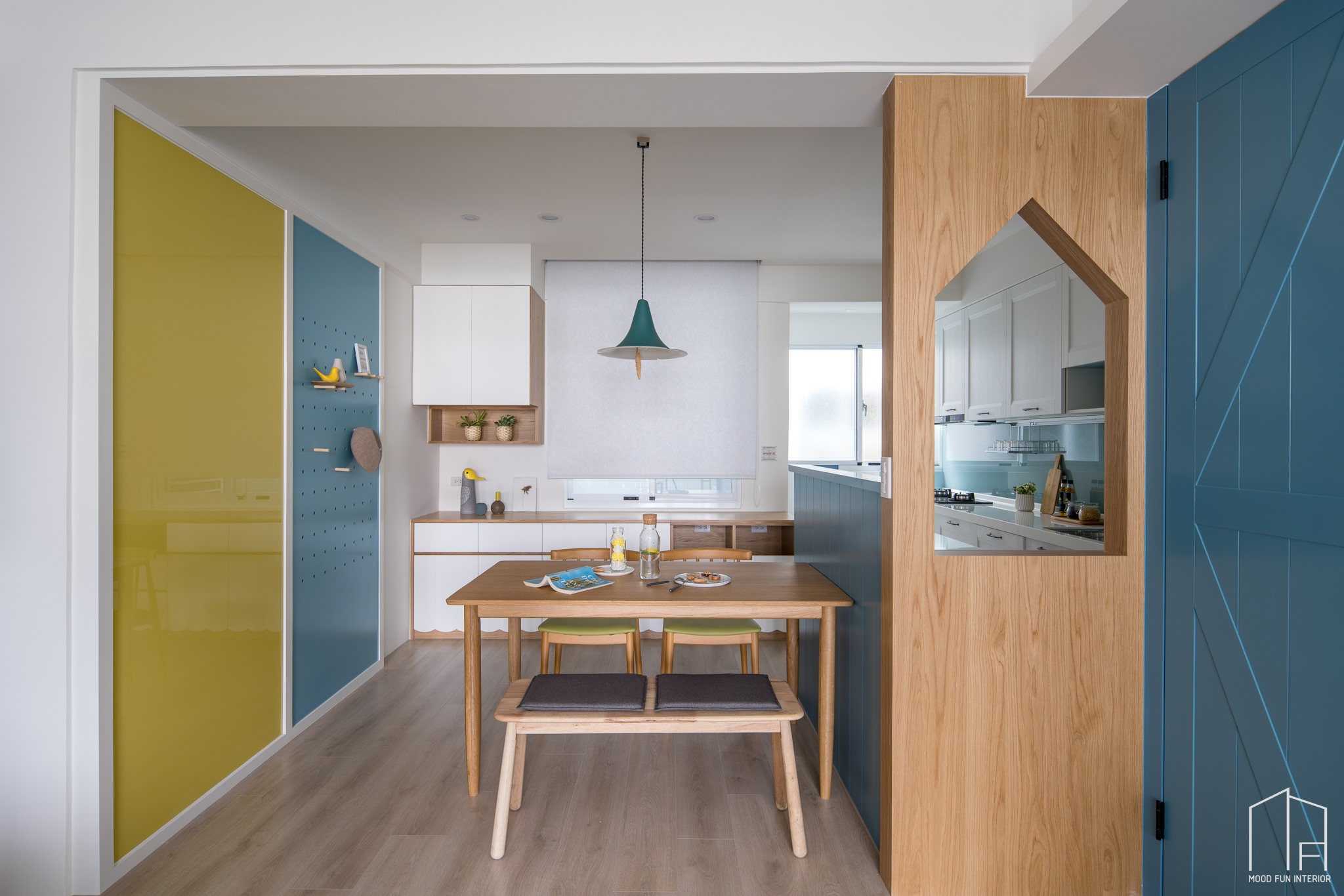 穆丰空间设计 | 88㎡北欧老屋翻新，色彩缤纷安全舒适-15