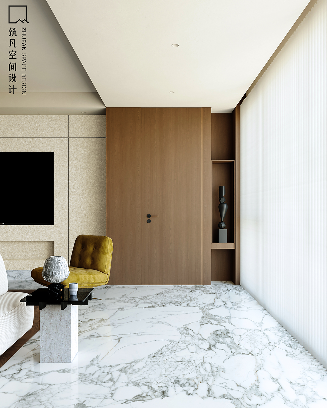 首发|筑凡设计沉稳克制精致空间里的四季浪漫-31