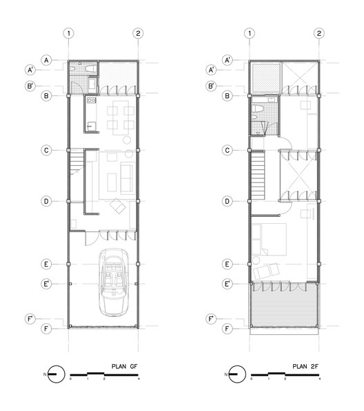 曼谷 80 年代联排别墅翻新 打造开放式高隐私家居-9