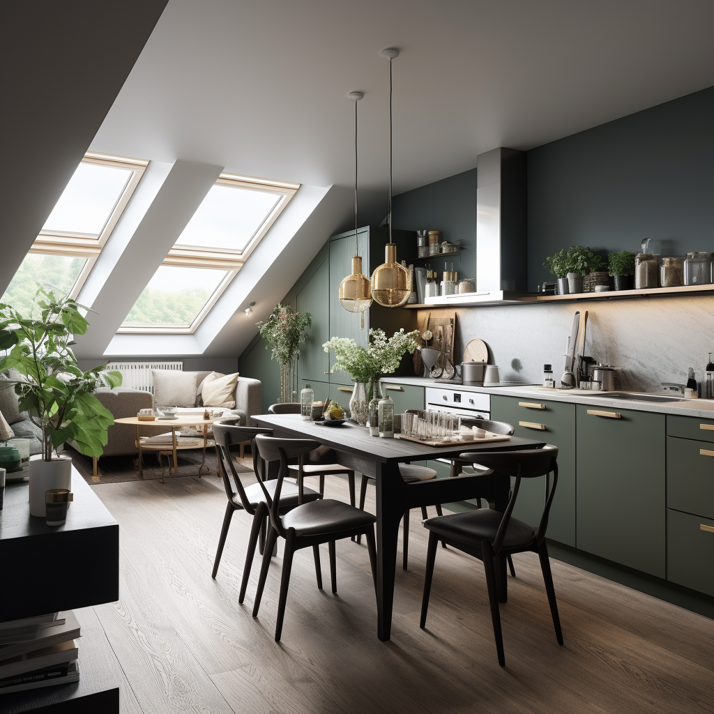 自然韵味:森林意象下的璀璨厨房-17