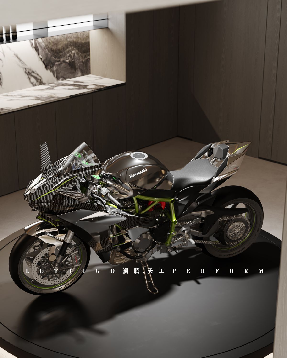 高级感黑金配色意式轻奢别墅-7