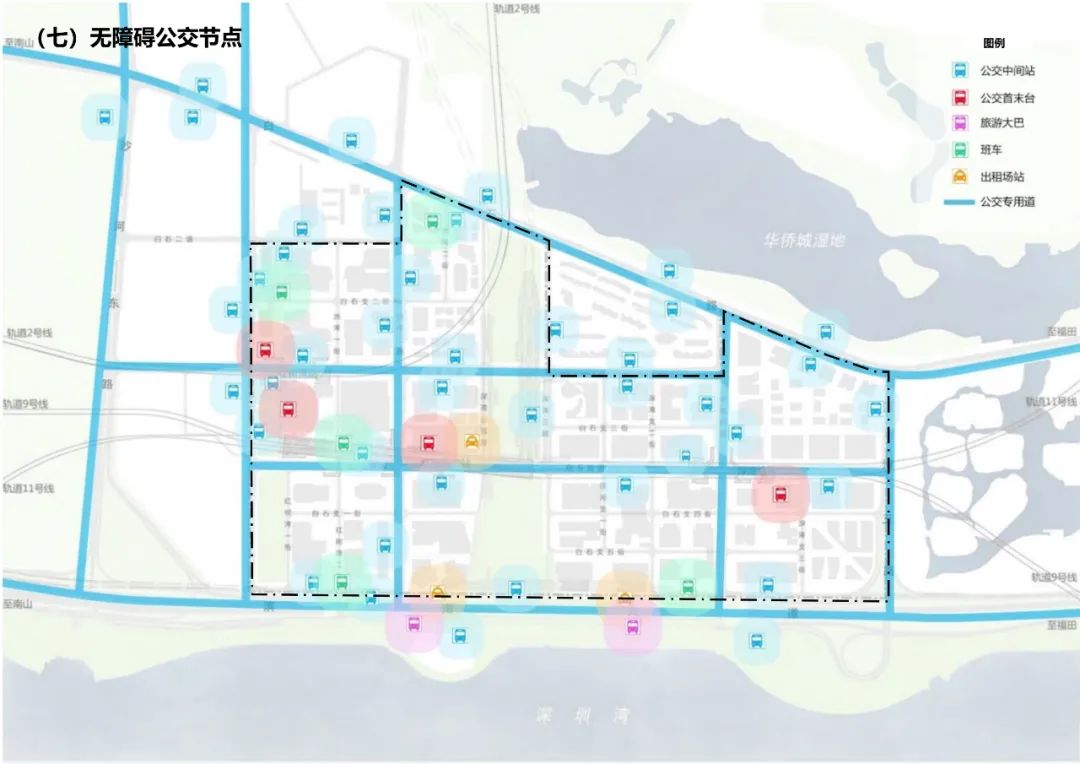 深圳湾超级总部基地夜景灯光,城市意象,无障碍设计丨中国深圳丨深超总指挥部办公室-127