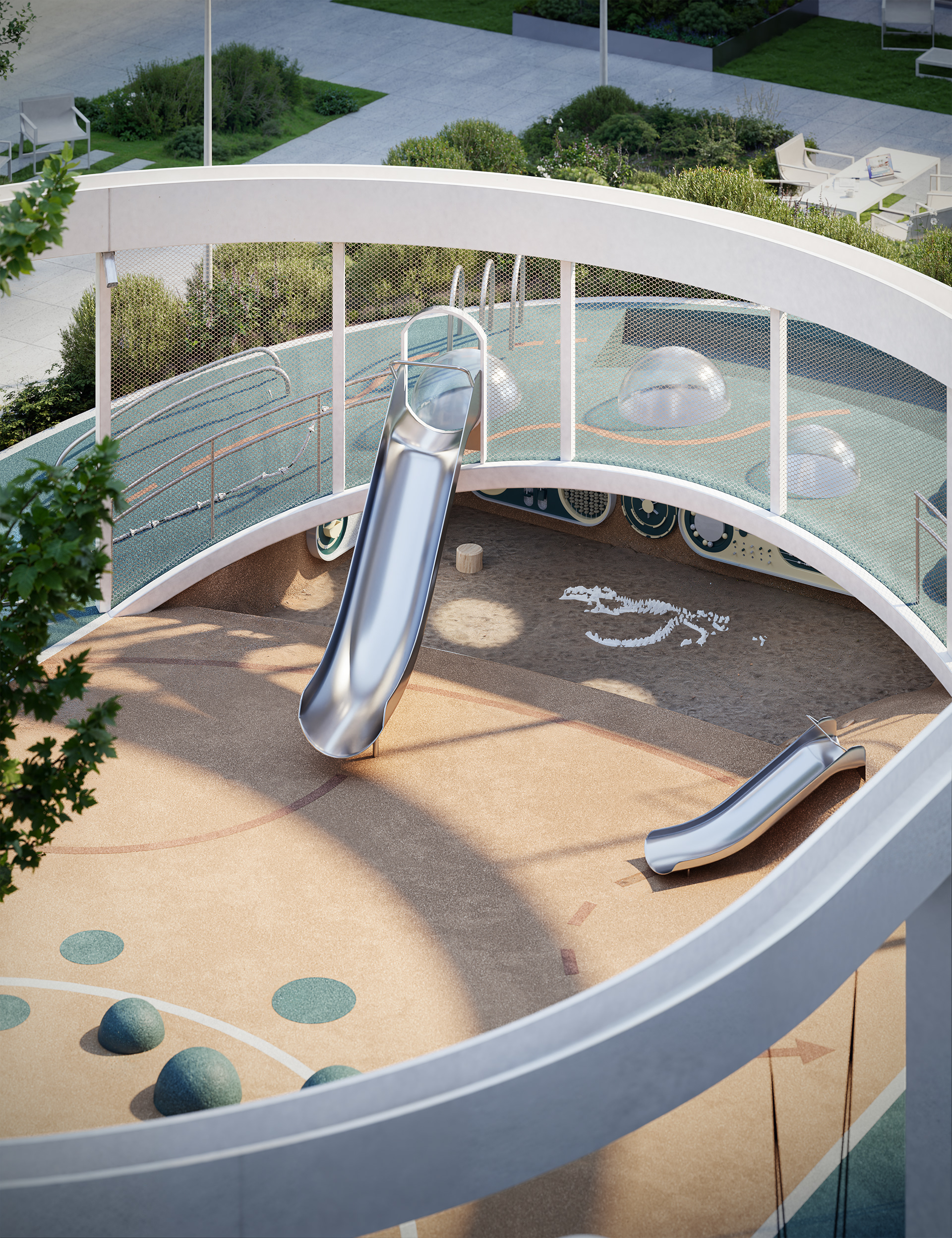 新住宅综合体内部庭院景观可视化设计丨A4 Studio-18