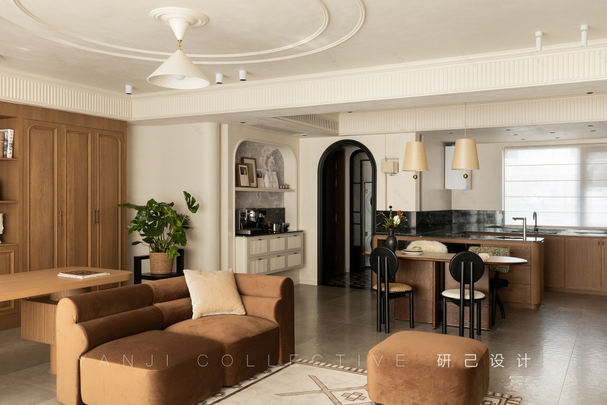 研己实景 · 当法式没有角花!143平诠释优雅质感的家丨中国北京丨研己设计-29