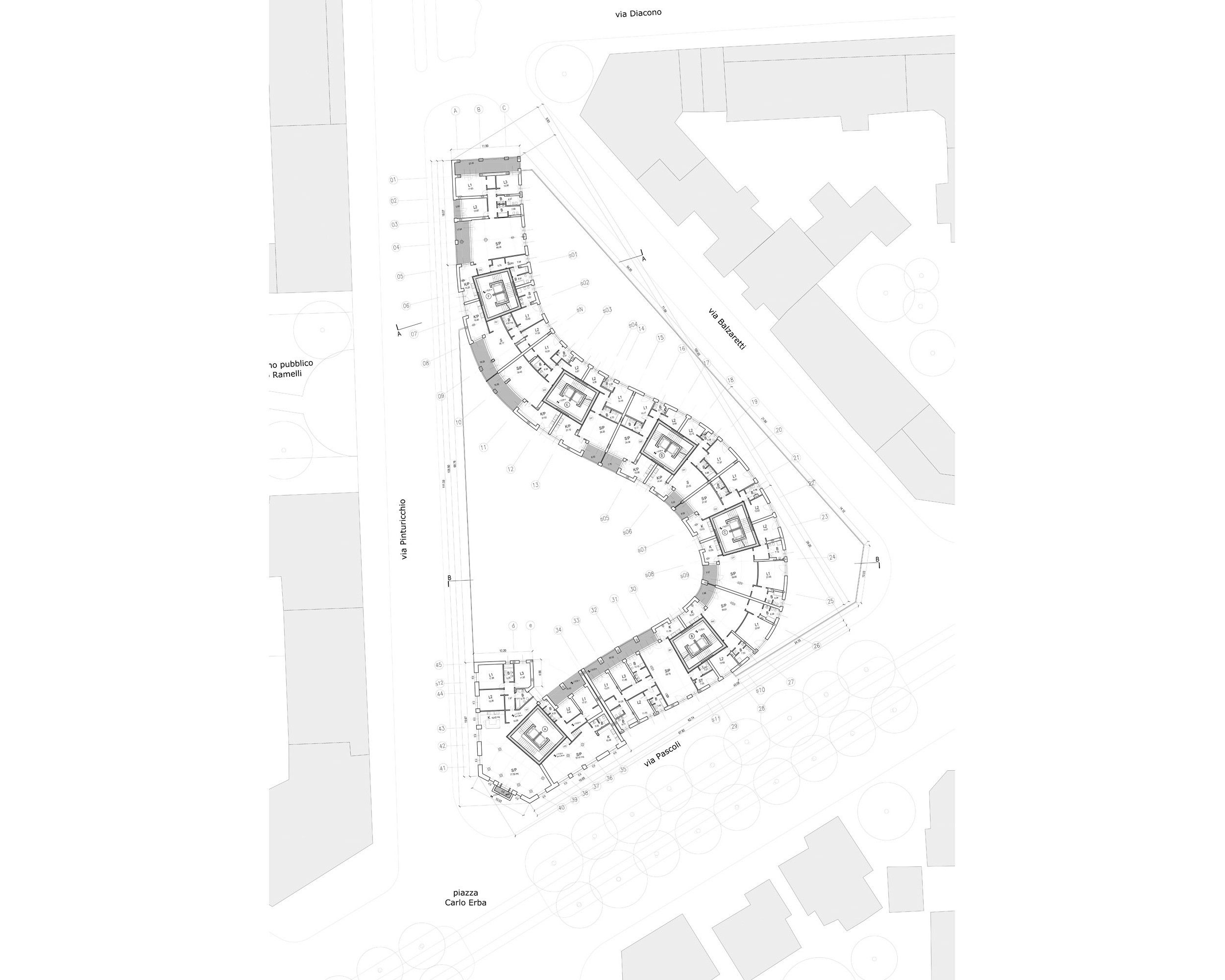 米兰 Carlo Erba 住宅楼 | 现代建筑与古典环境的完美融合-36