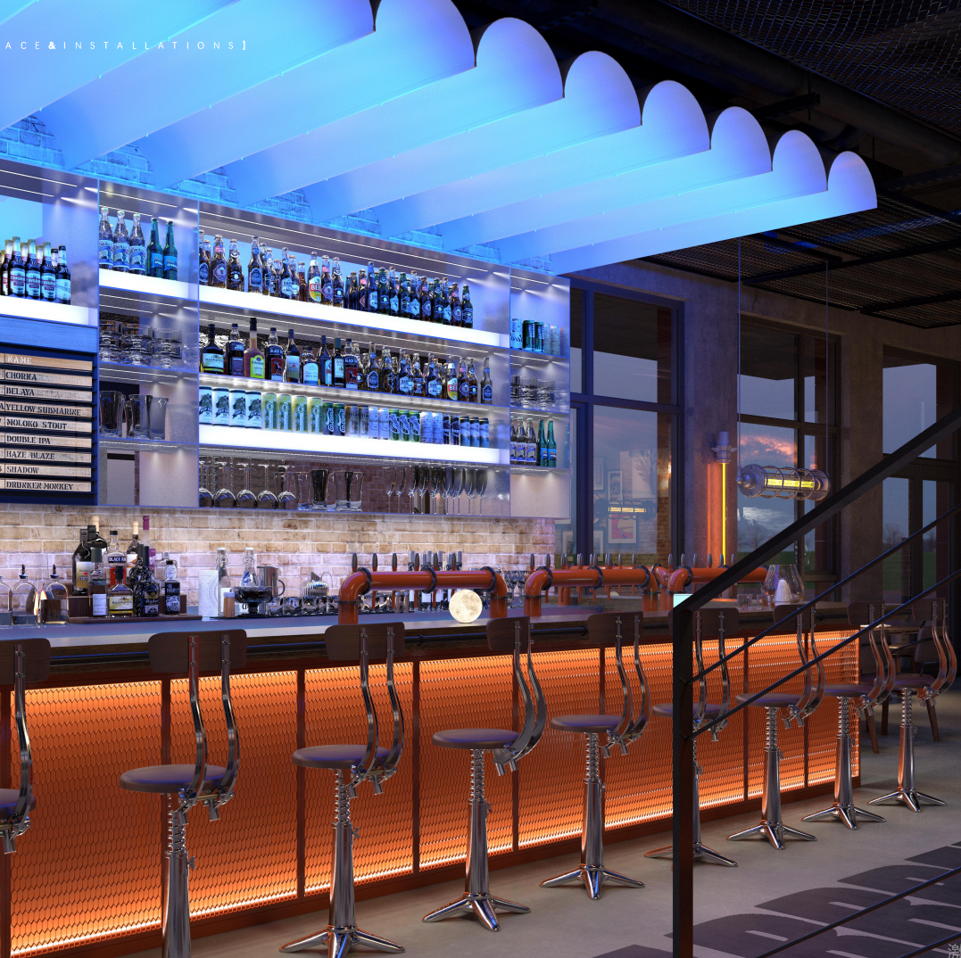 脉冲星精酿餐吧装修项目丨灵鹿创意-8