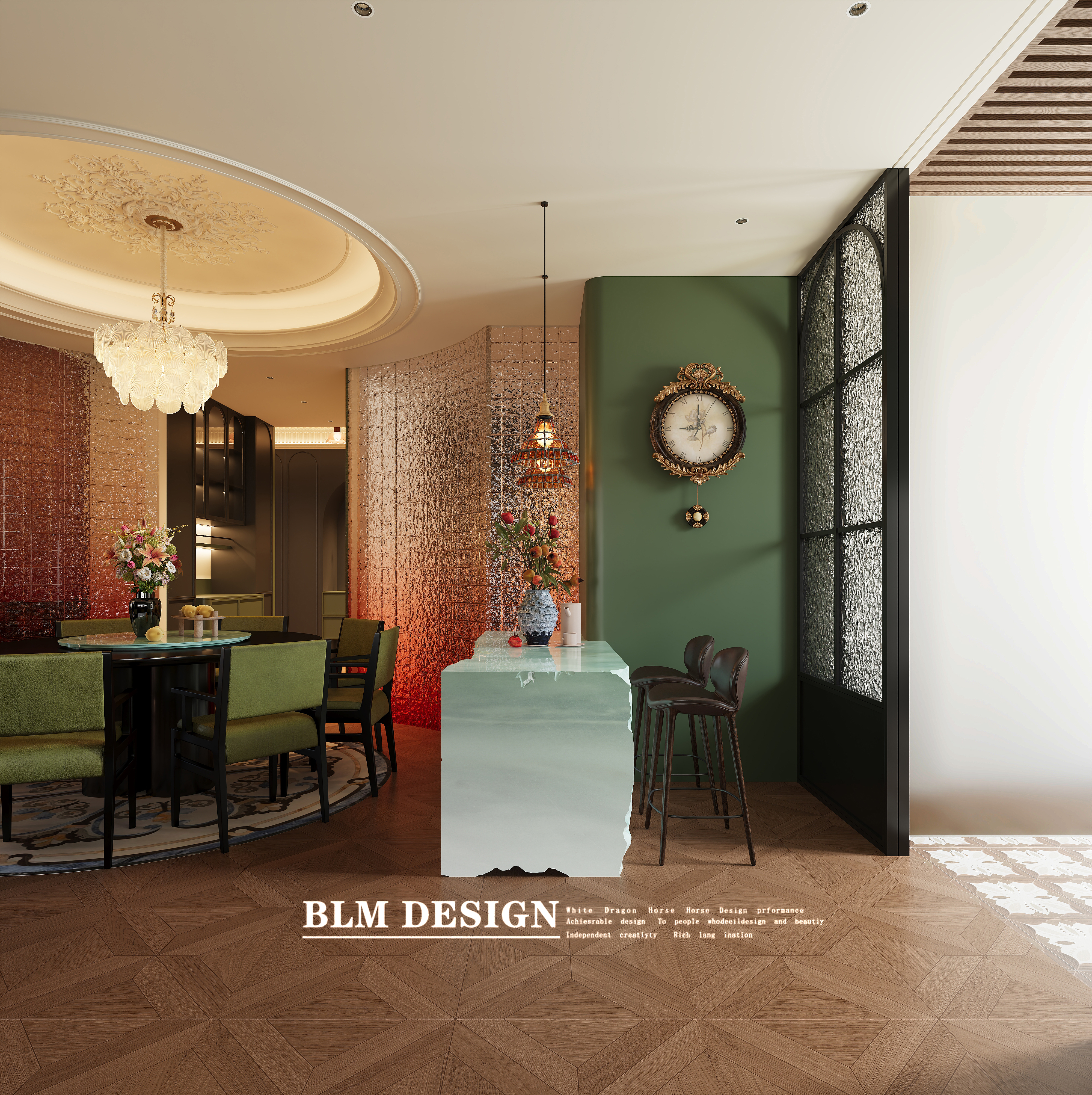 南洋复古风家装效果图案例-3