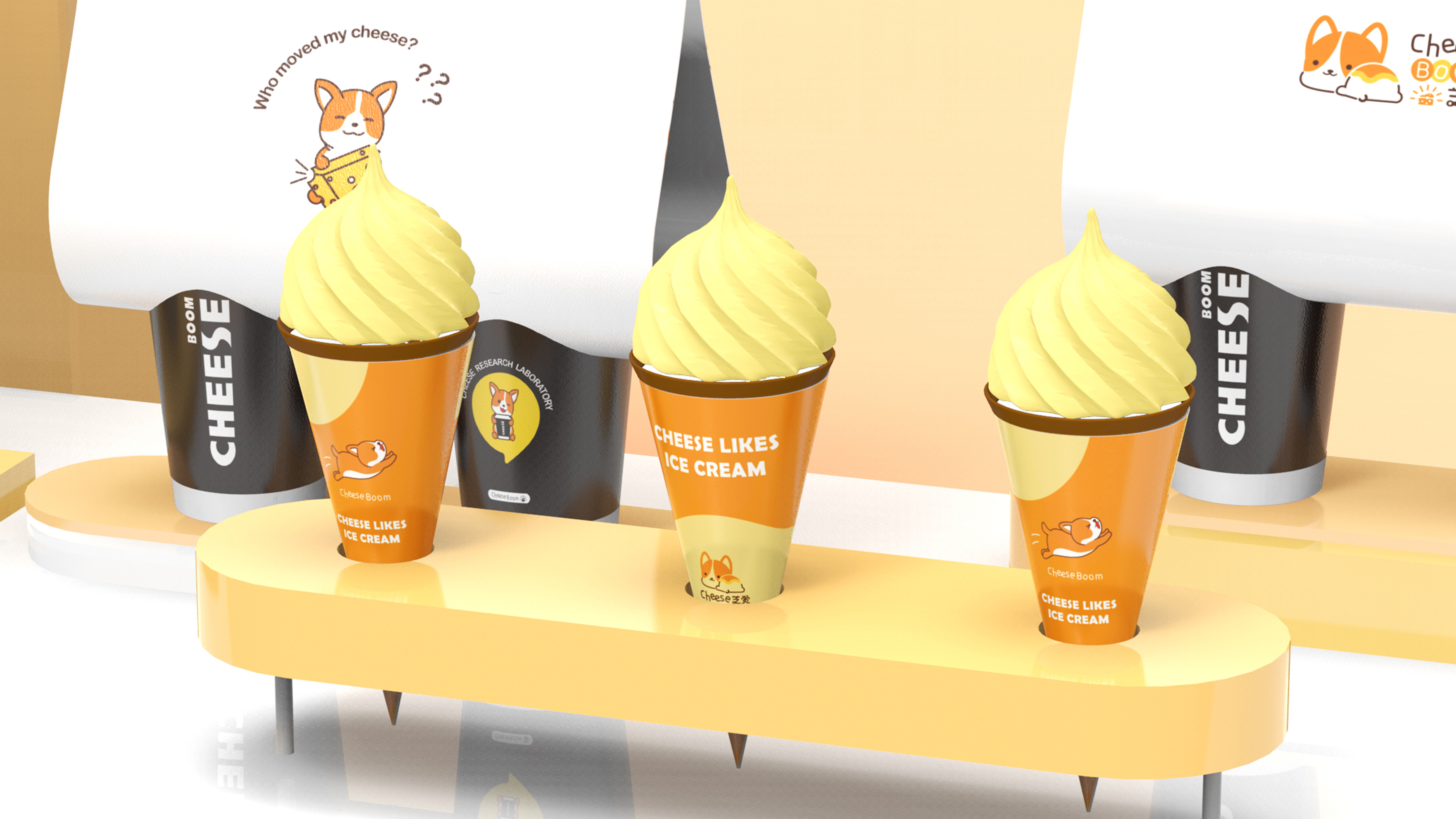 妙集 x 芝觉 奶酪包装设计店面空间设计-5