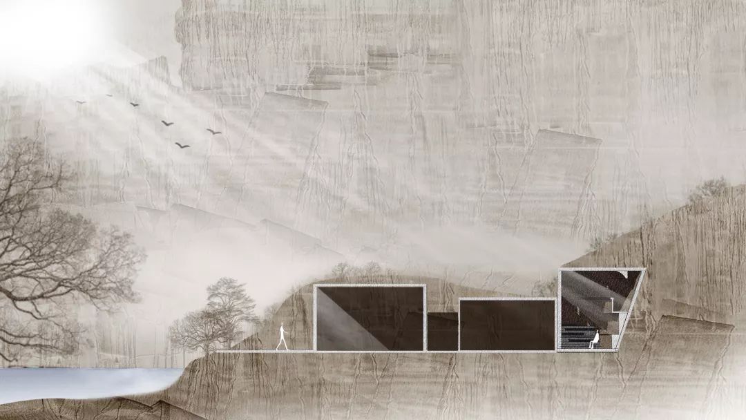 榆林窟职工阅读室 | 山地形空间与本土材料的巧妙融合-0