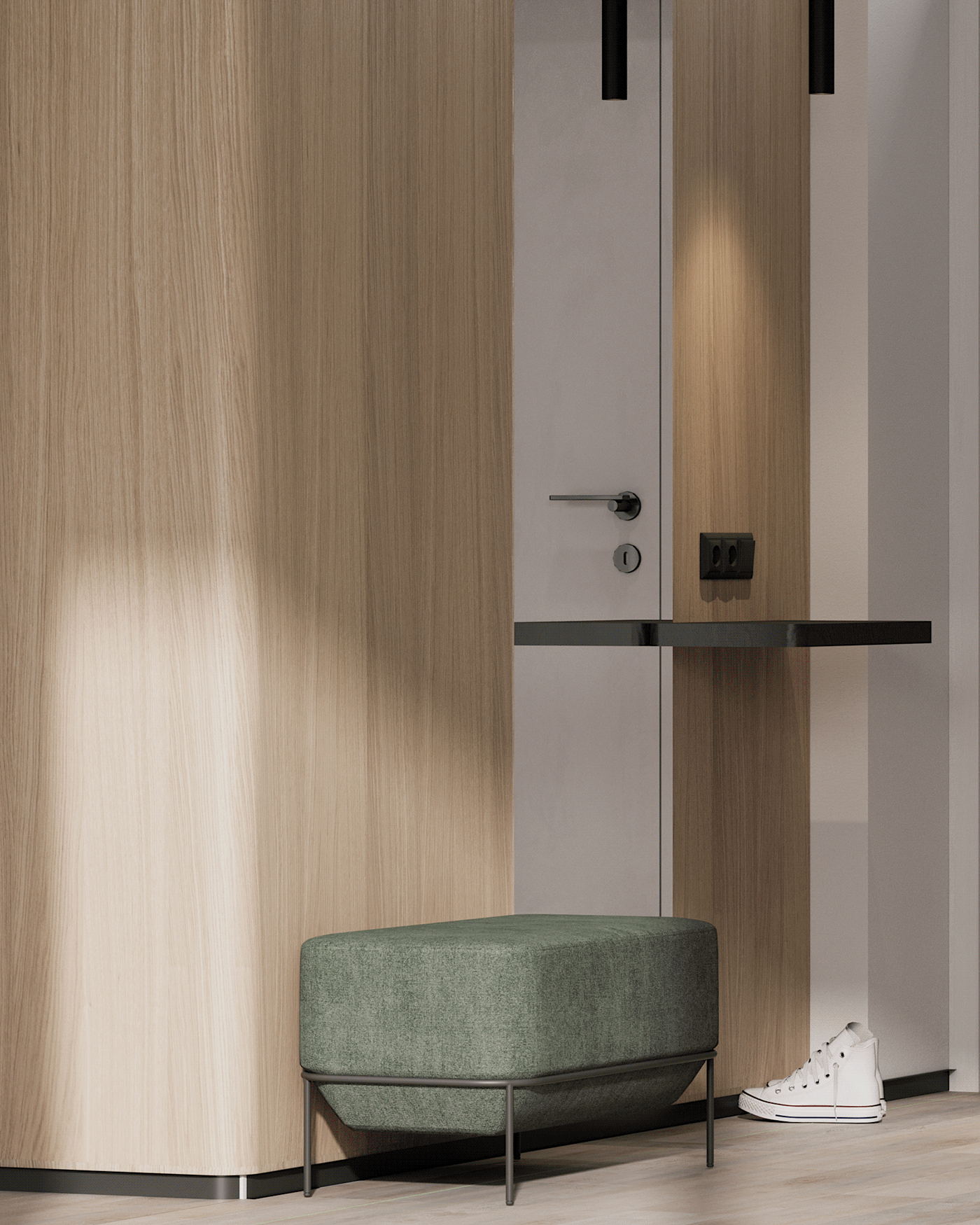 165㎡原木与灰色 打造出超精致的住宅-1