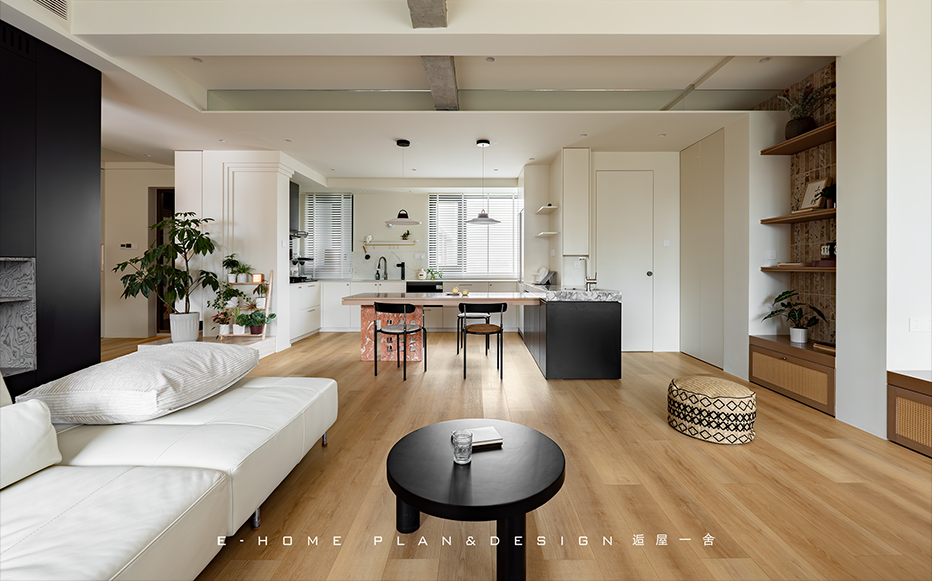 100㎡的独处自由，“我把三间卧室变成了客餐厅”-13