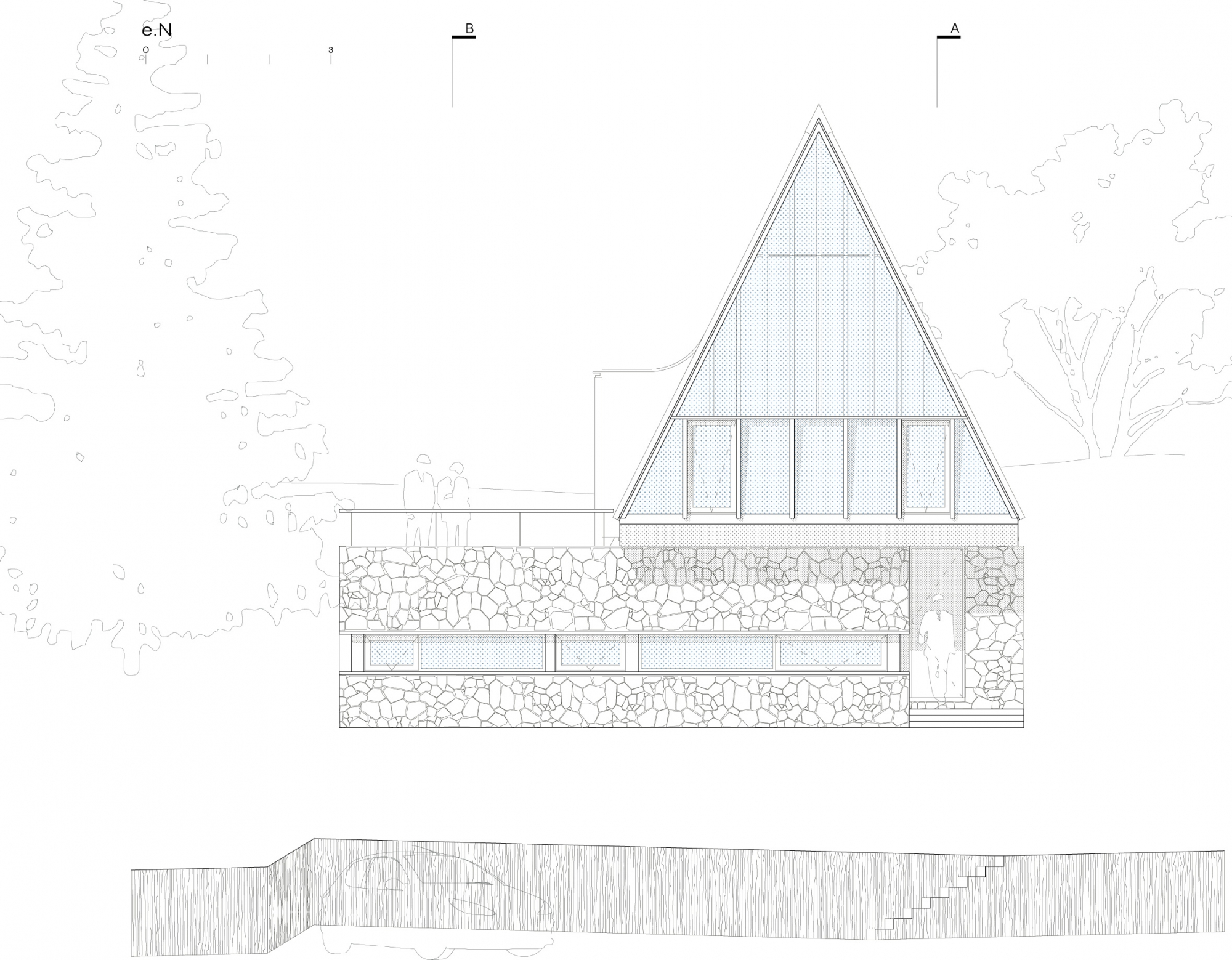 智利 A 字形尖顶别墅 | 山地建筑的简约之美-32