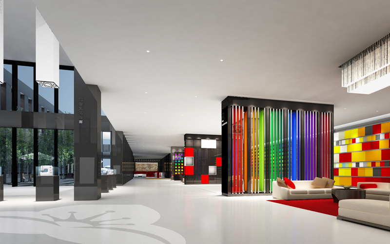 威海山花地毯展厅装饰工程-6