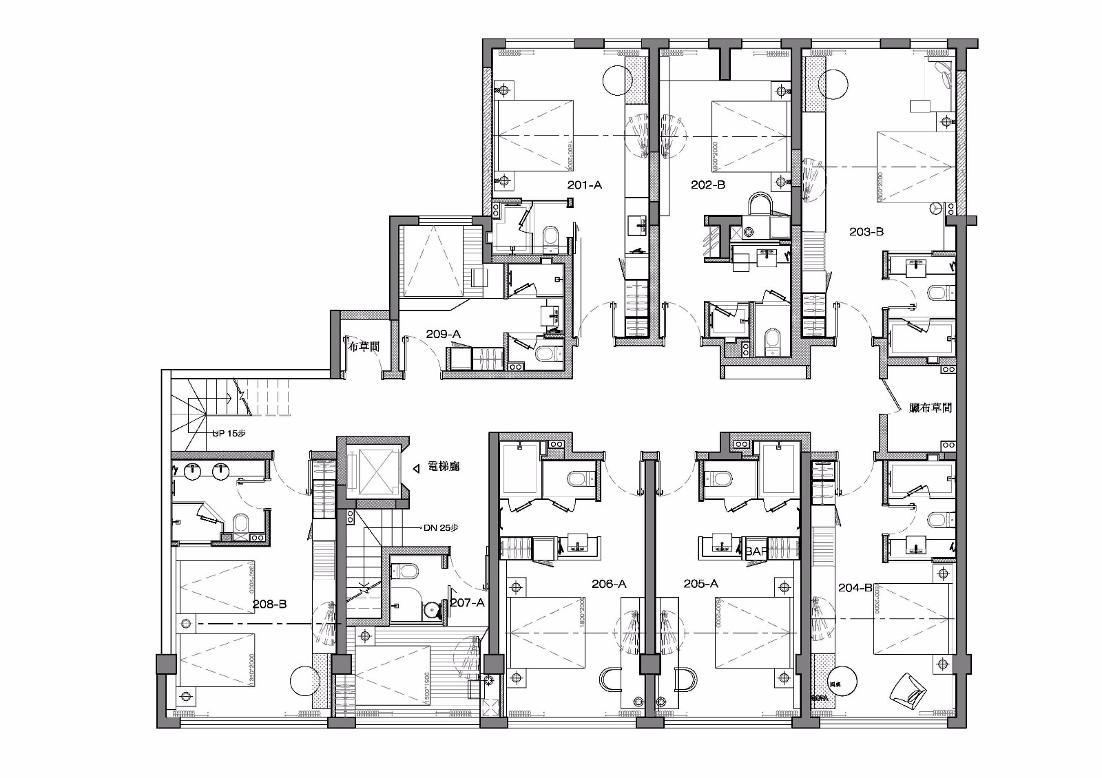 青岛「汐・时」旅店 | 潮汐时间层次的室内空间设计-16