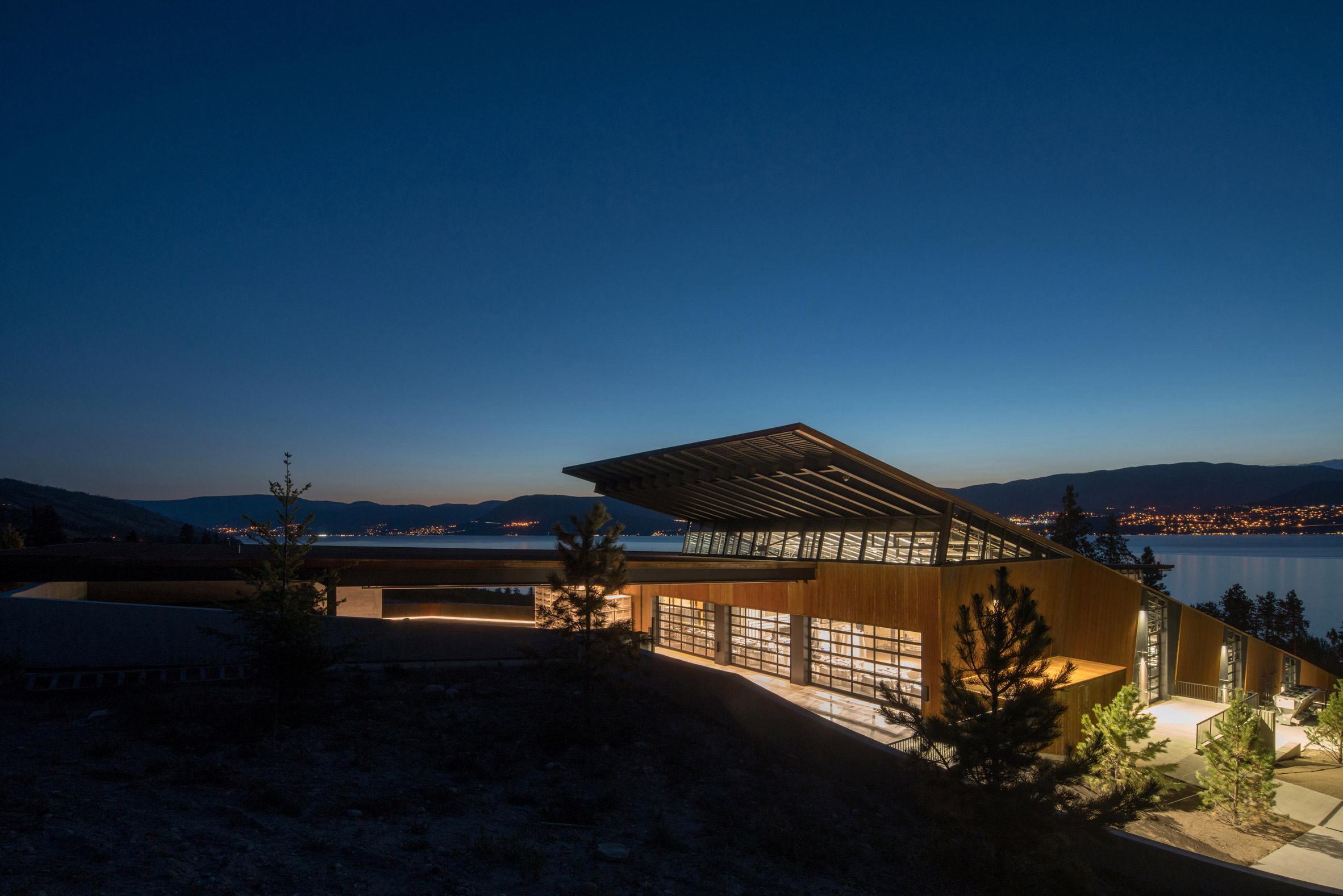 Olson Kundig embeds gravity-flow winery into British Columbia hillside-20
