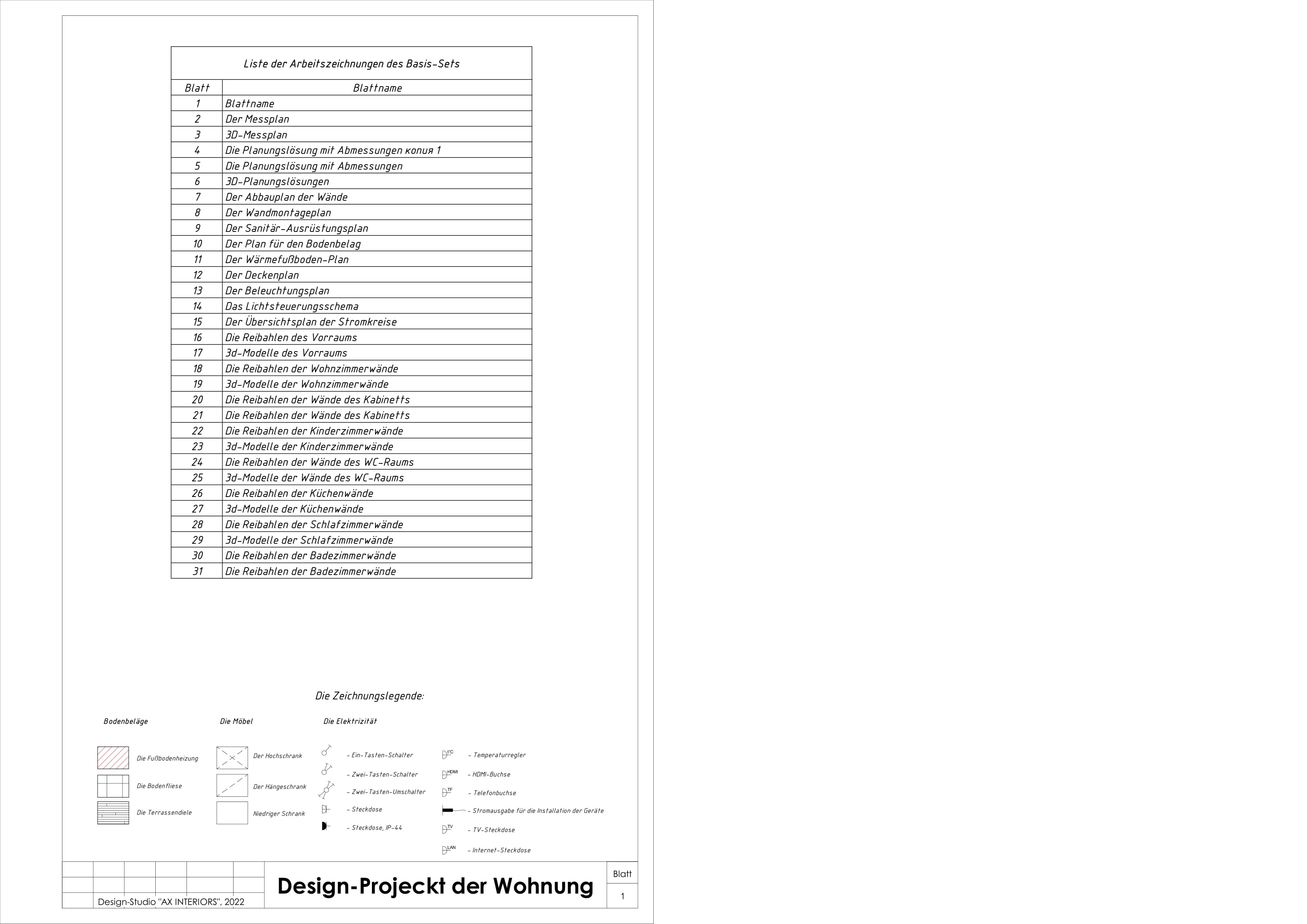 Drawings of an apartment in Germany-0