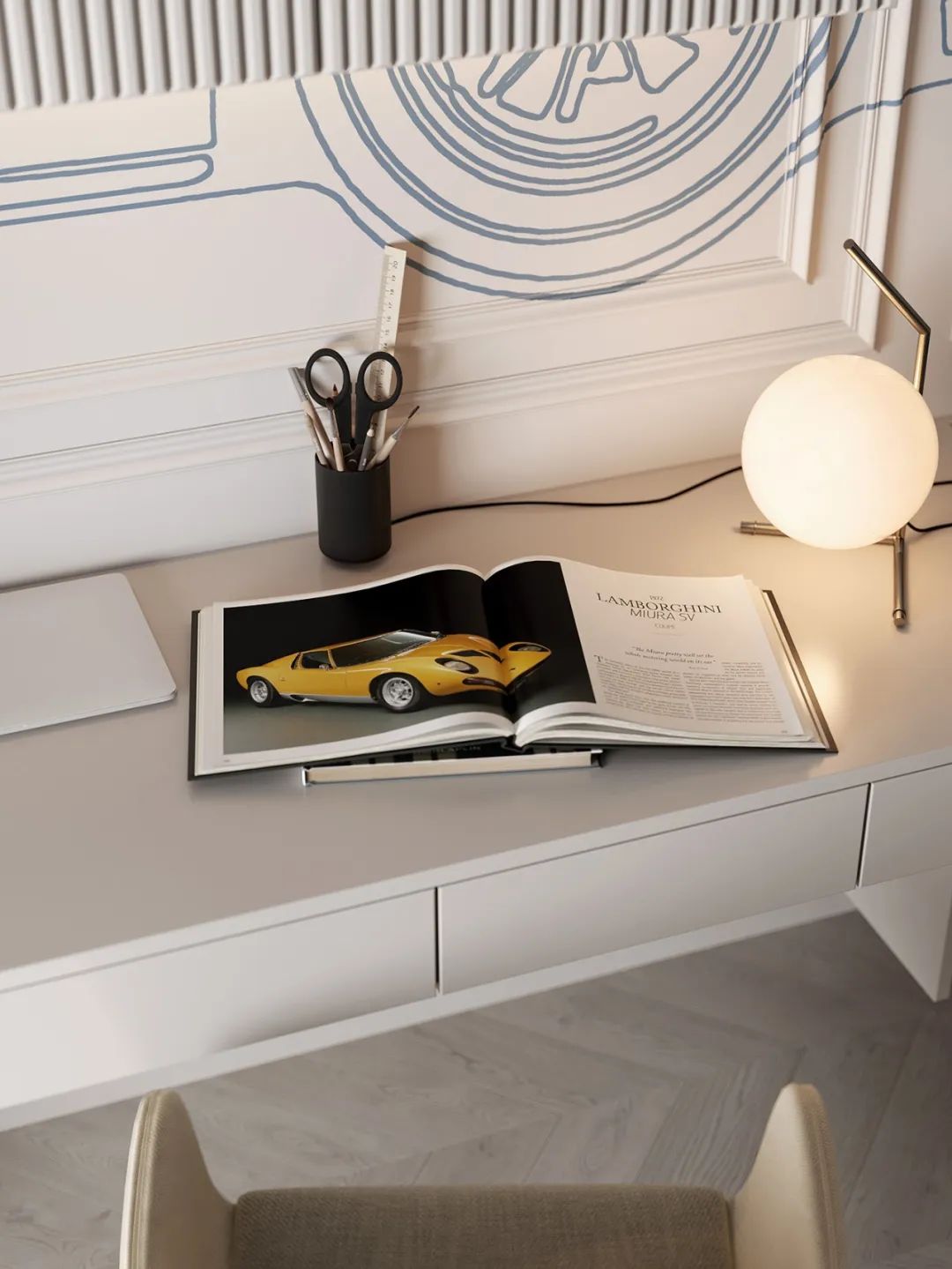 奶油色调黄铜细节,打造 120㎡精致高雅空间丨MARTA SHPACHENKO-32