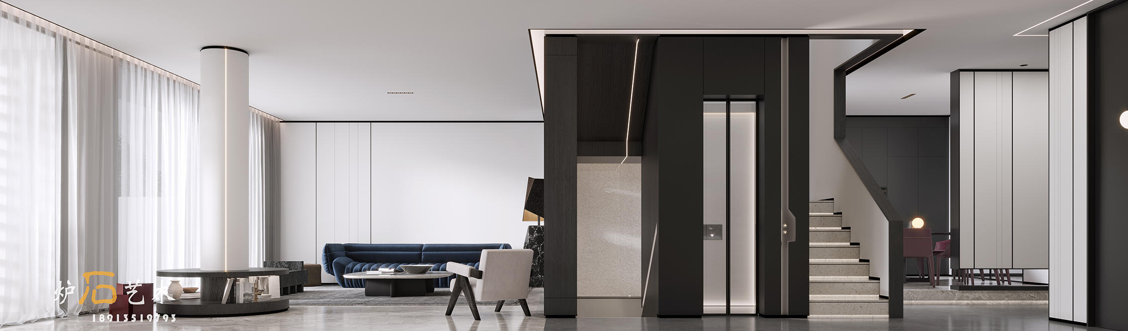 现代平层局部 |炉石艺术-8