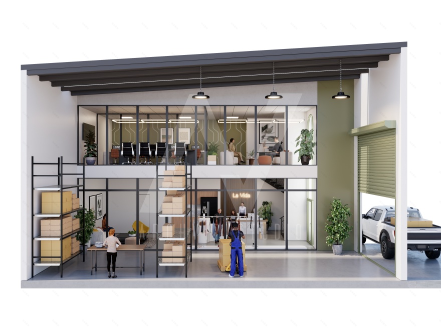 Industrial Complex | 3D Sectional Plans-50