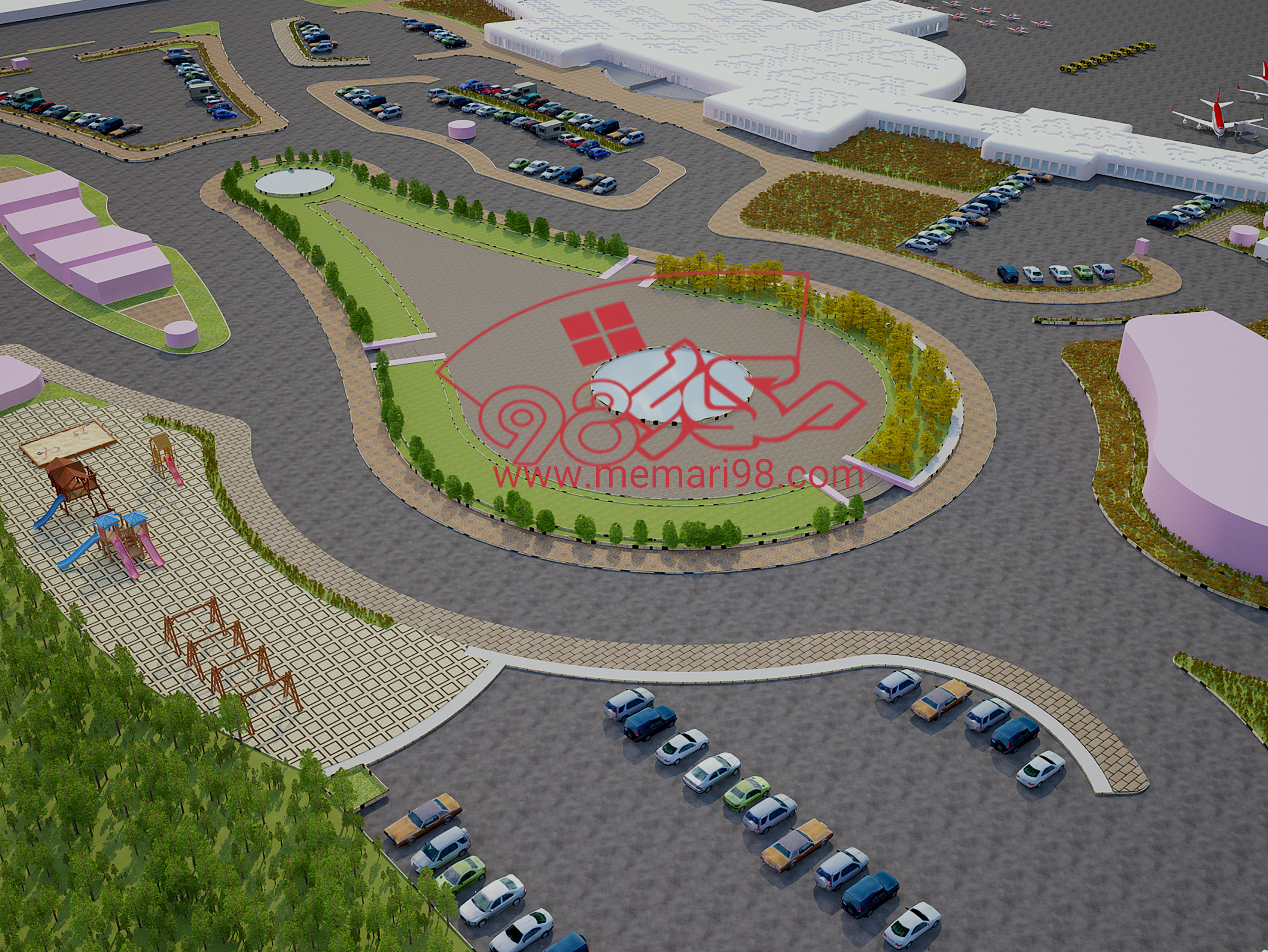 完整机场项目（AutoCAD图纸 – 渲染图 – 论文）-24