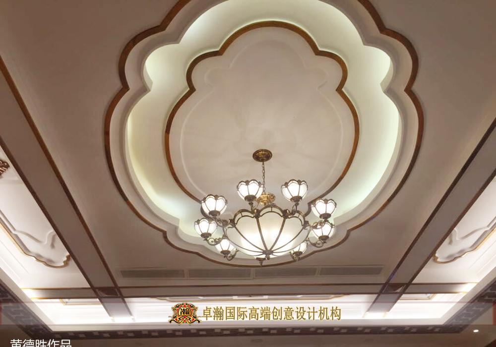 
中式高端会所吊顶设计 -2