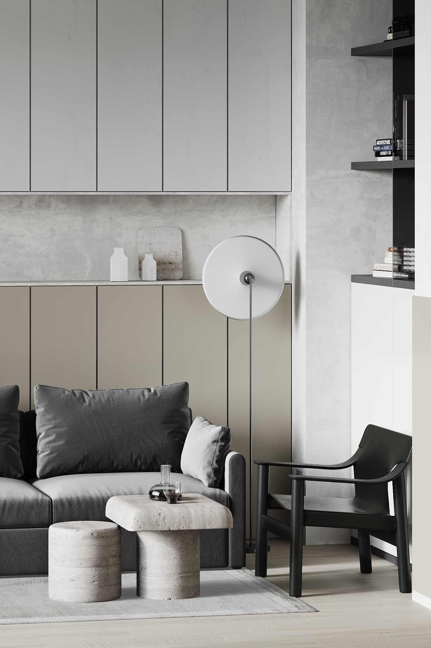 灰色系小空间公寓设计 超有氛围感！-1