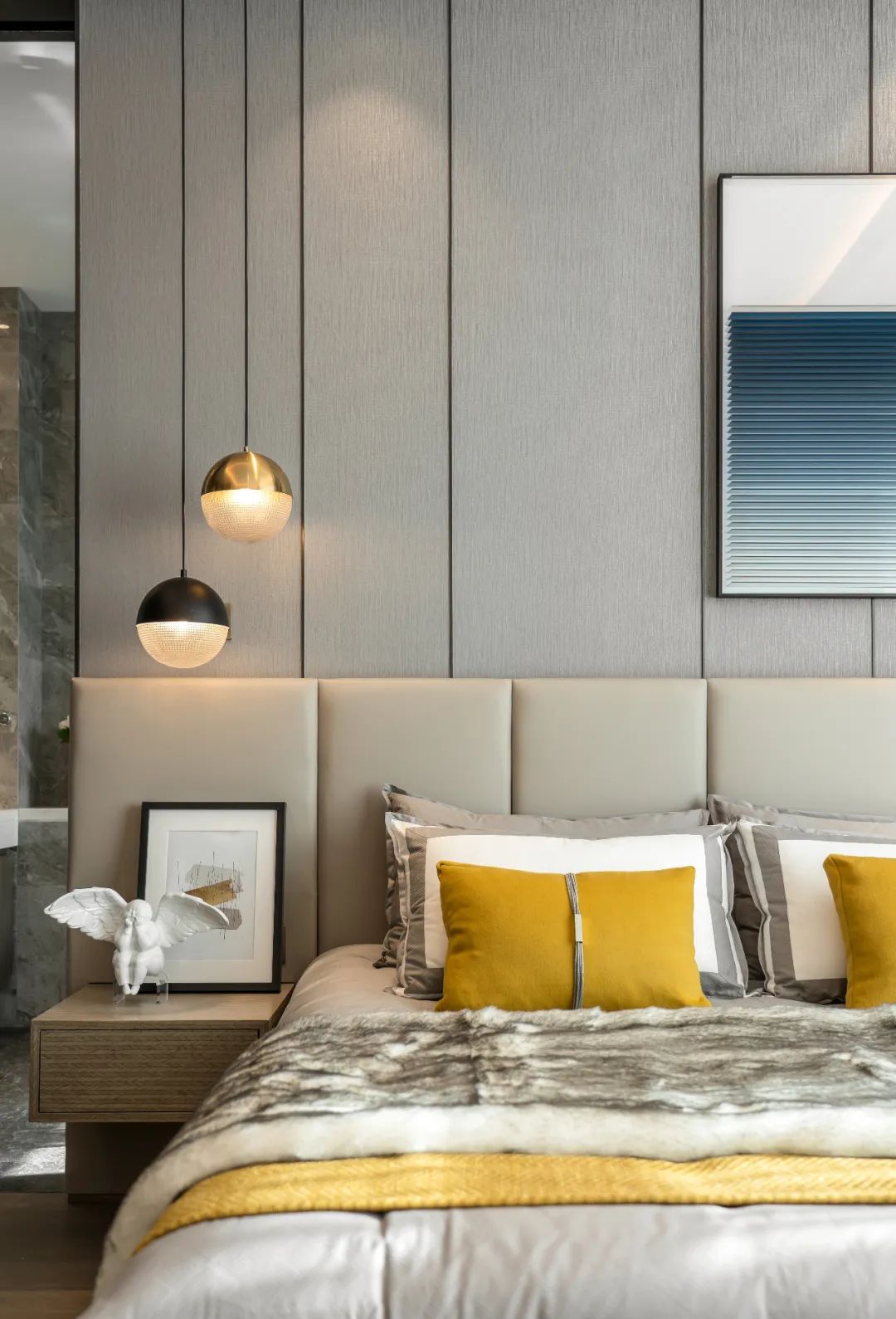 春光里的温暖家 | 济南奥体金茂府 230 样板间设计-29