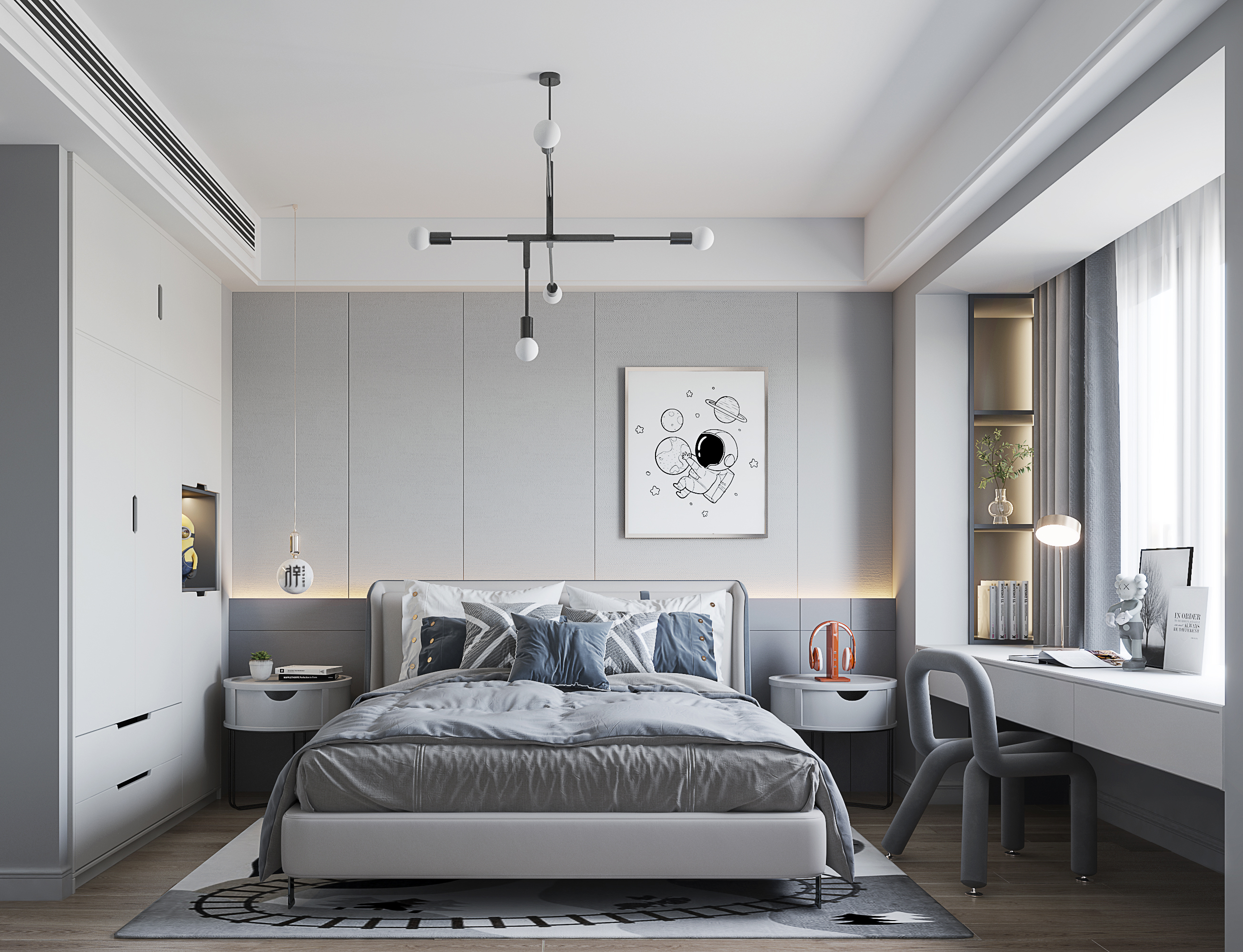 北欧平层设计 · 极简之美的空间呈现丨梓空间视觉-15