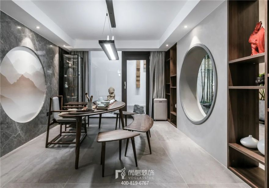 90后夫妻320㎡的新家,客餐厅直接通往后花园,还有健身区和茶室...-85