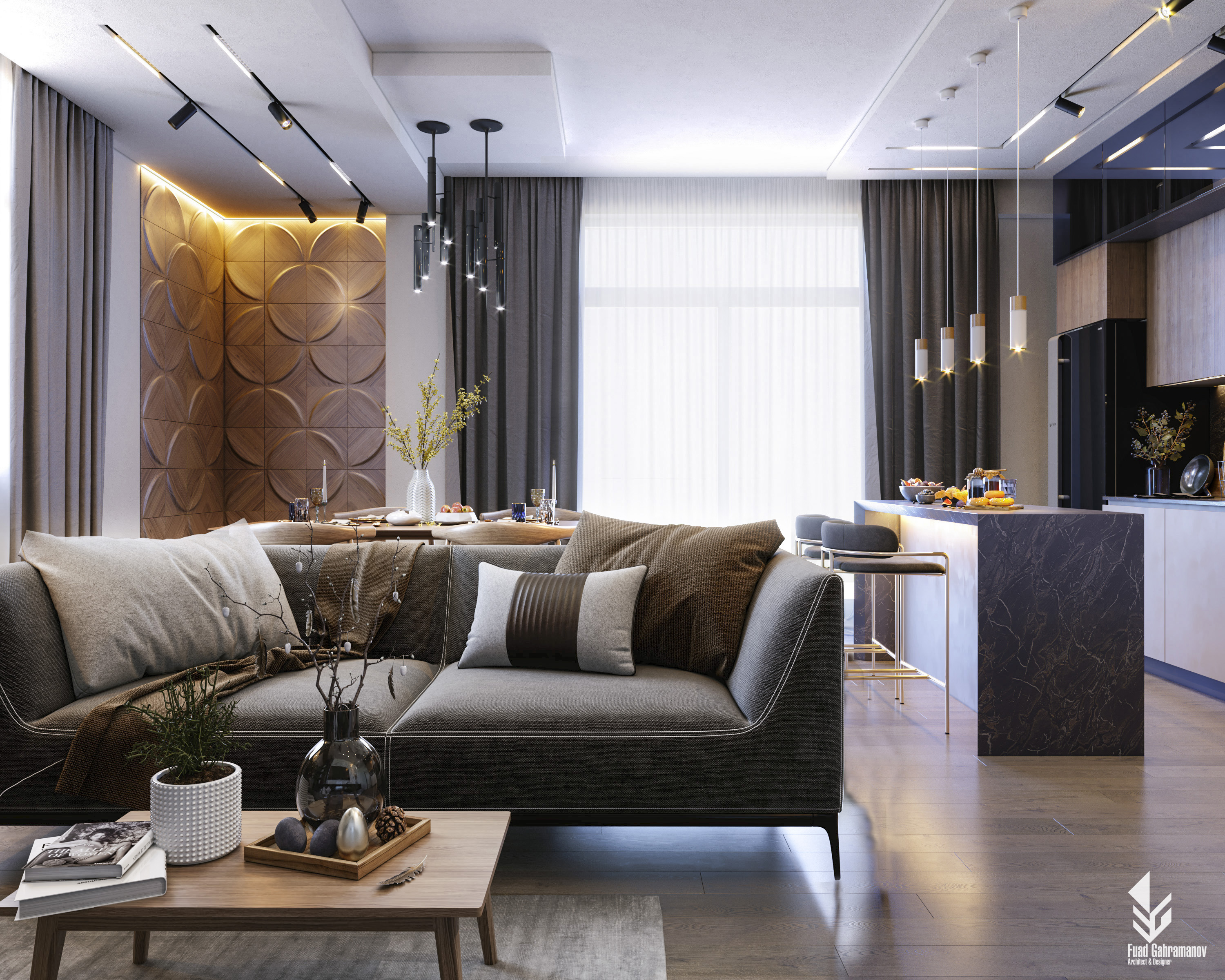 Qonaq otağı və mətbəx-1