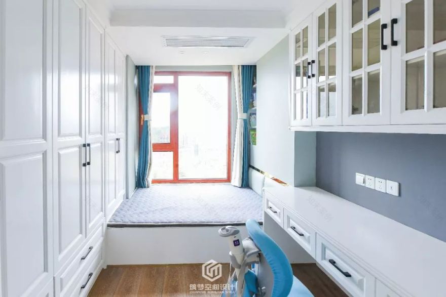 湖南株洲 142㎡美式四口之家,温馨梦幻空间设计-32