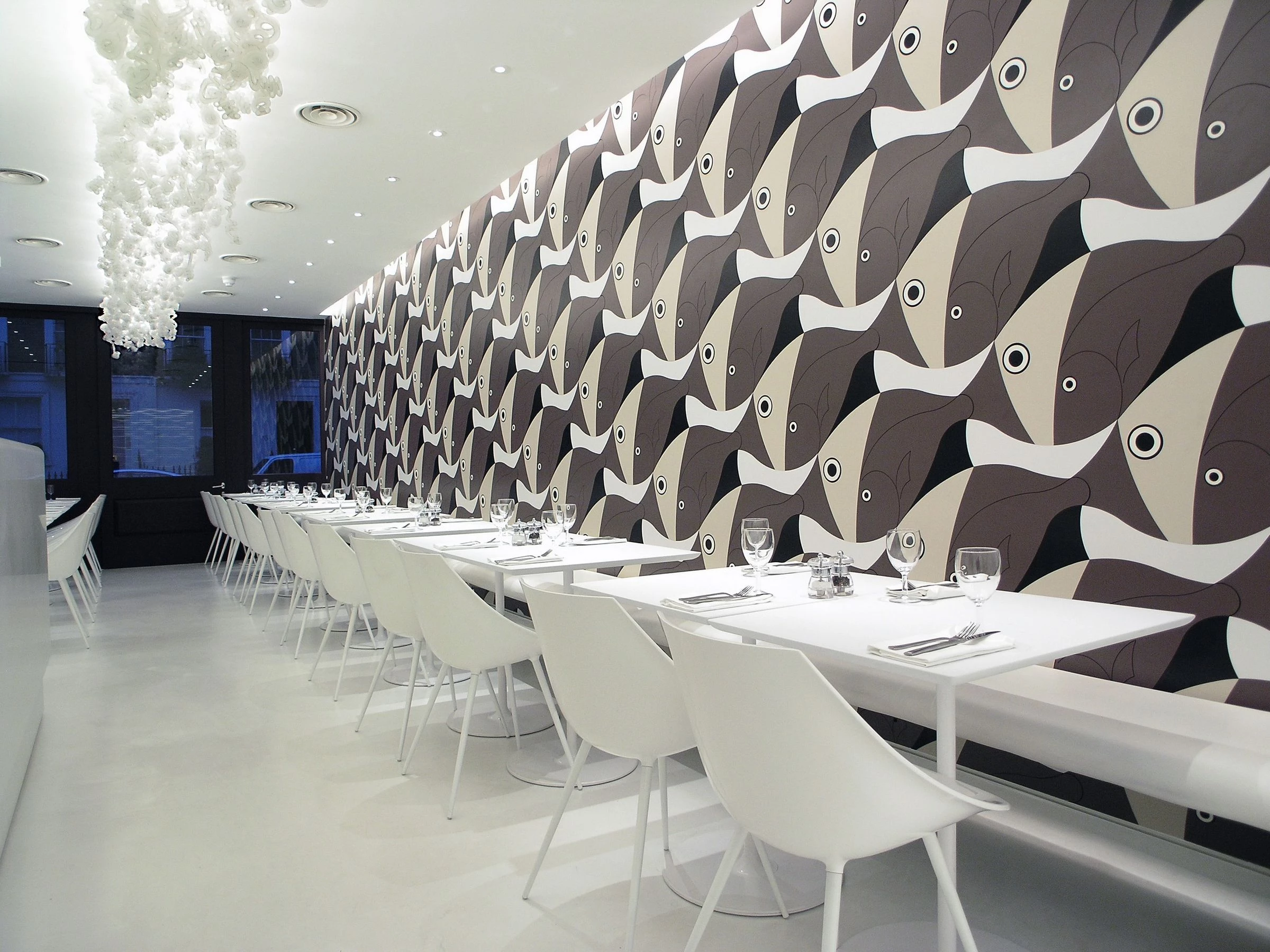 伦敦海味餐厅“OLIVOMARE”的海洋元素创意设计-29