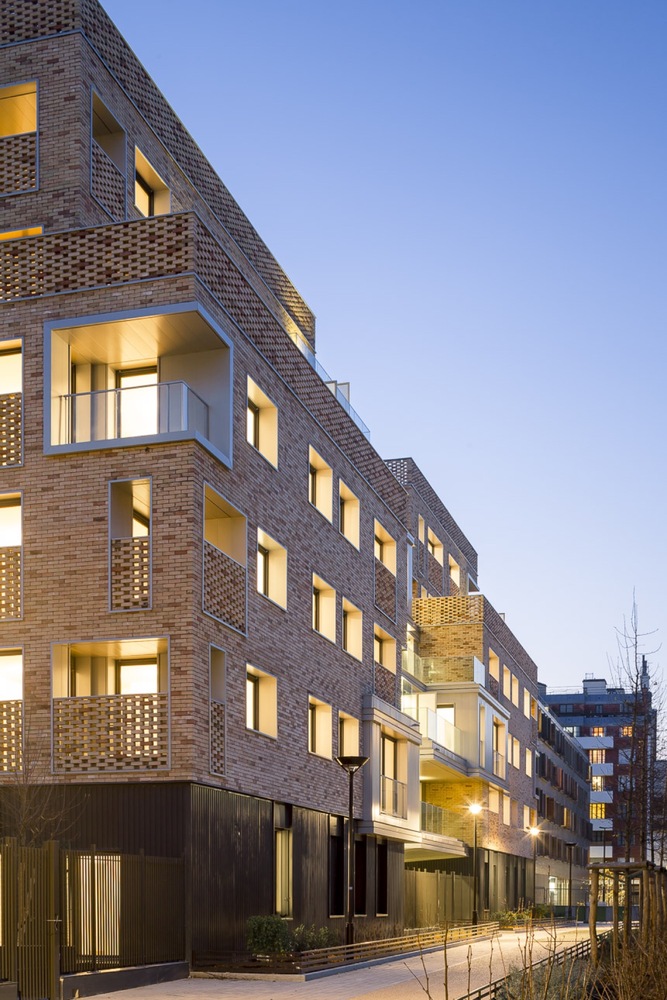 巴黎生态区砖砌云层公寓-79