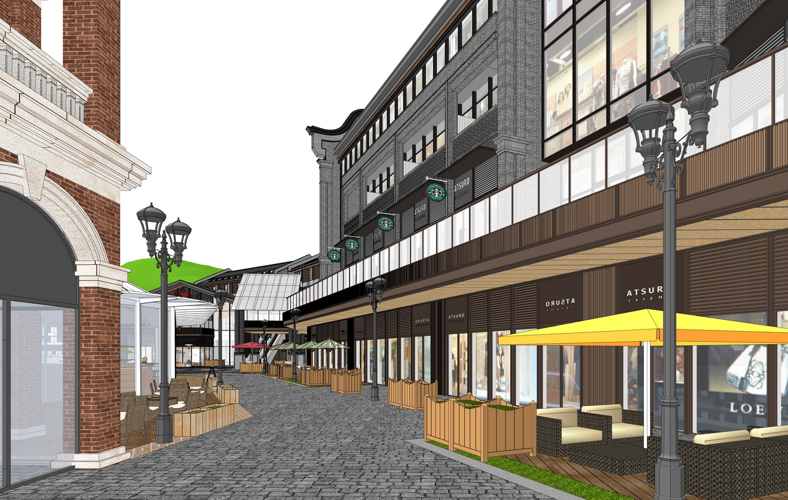 民国风商业街SU模型-4