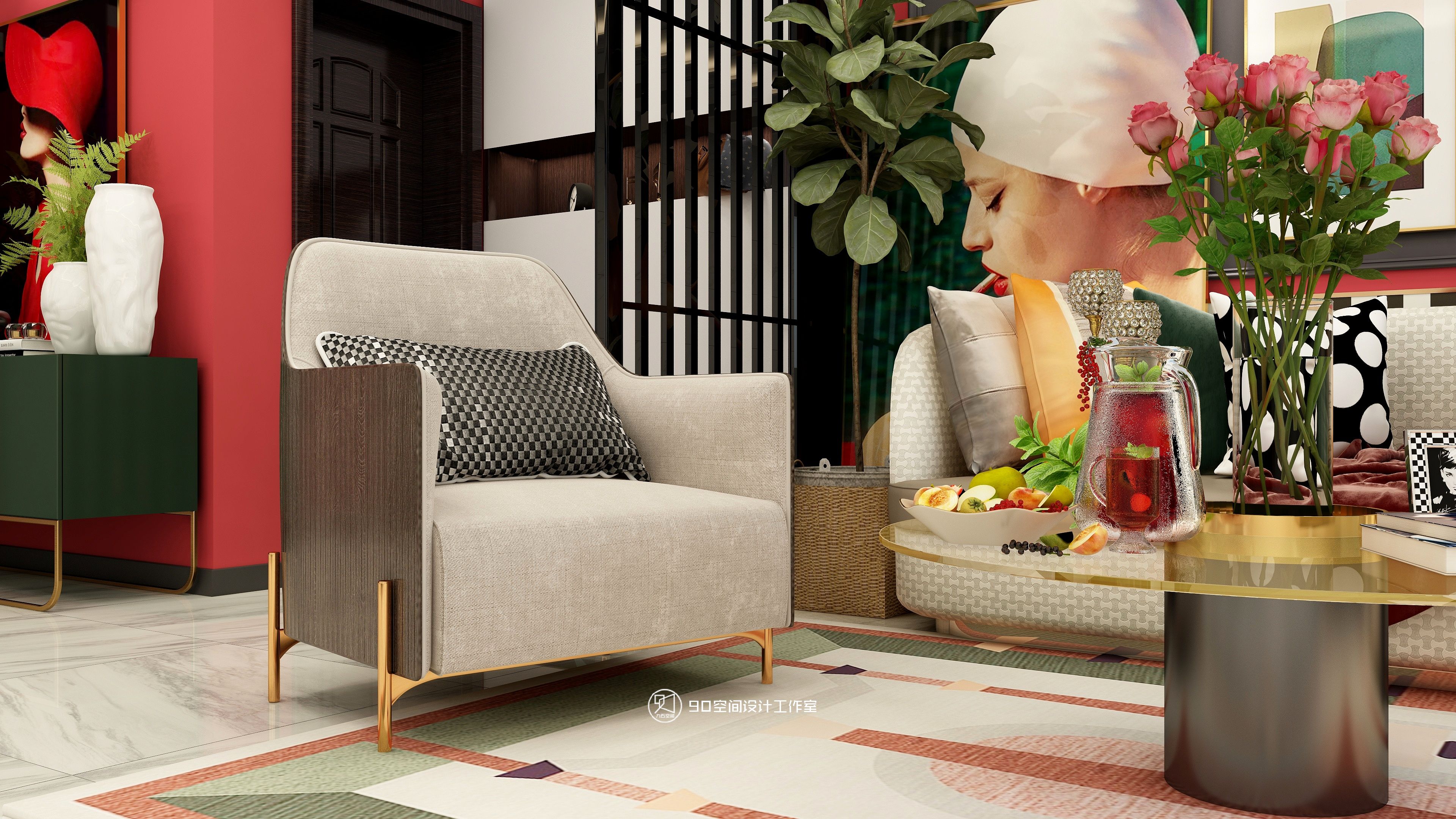 修炼爱情 · 轻奢 90 平方 2 房 2 厅 1 卫设计-19