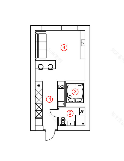 莫斯科极简小公寓设计丨俄罗斯莫斯科丨SHKAF interior architects-13