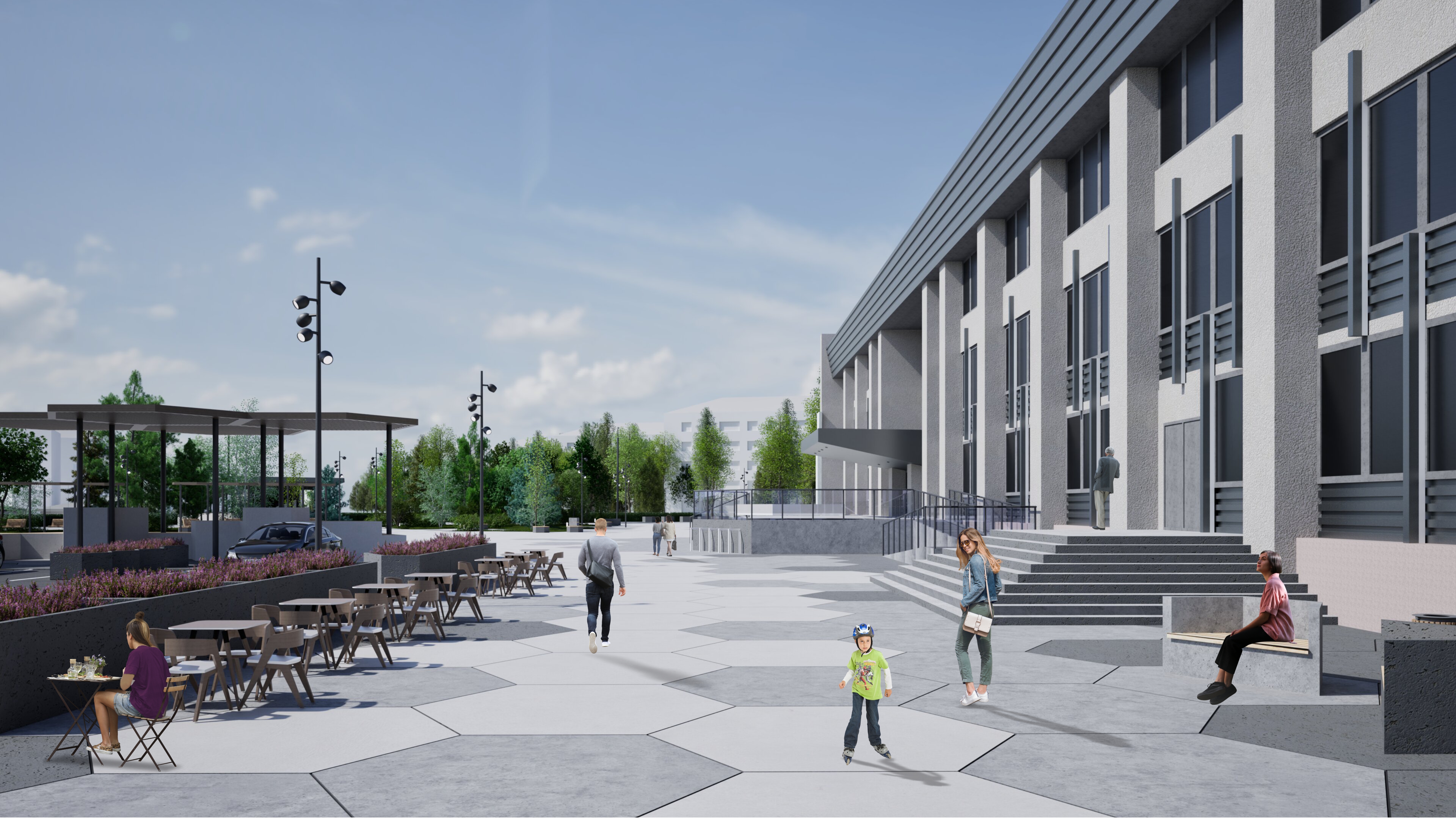 Реконструкция территории ОМЦ Химик-7