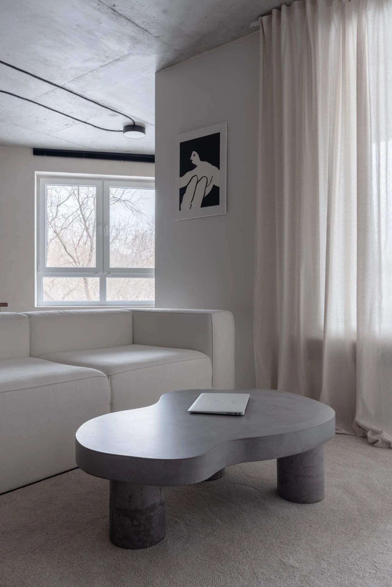 60㎡水泥灰原木风公寓设计-14