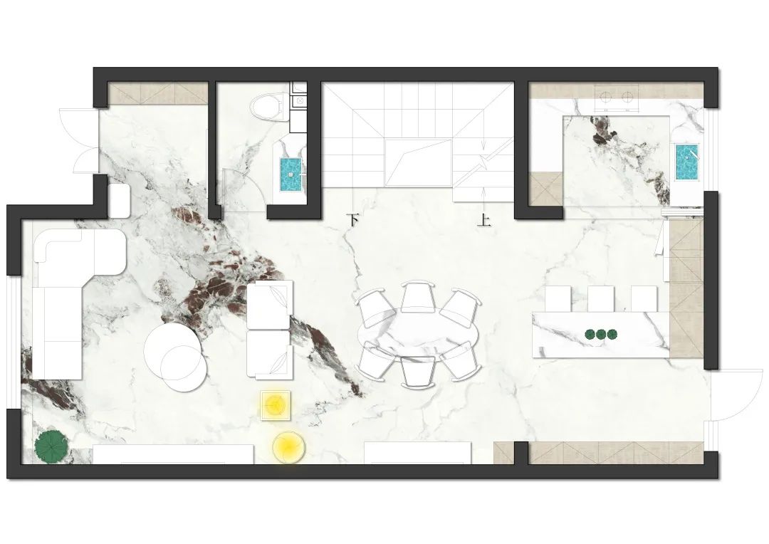 全案整装｜360㎡诧寂风，诠释不完美的完美-13