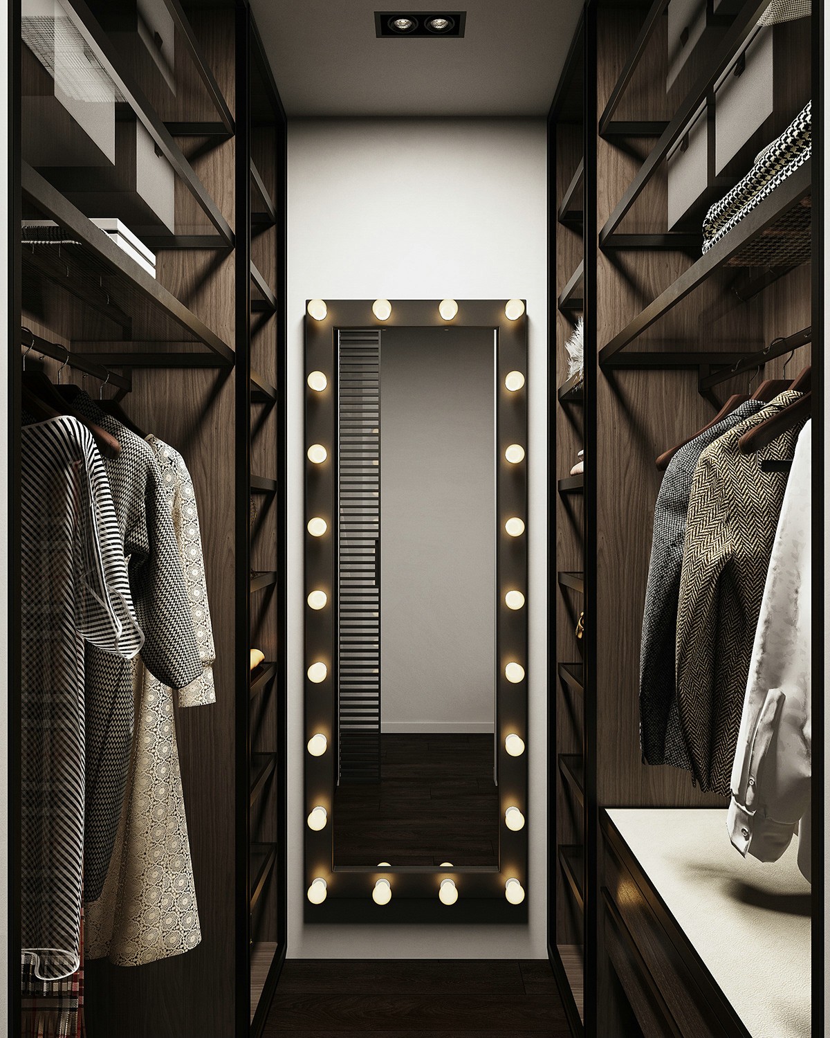 莫斯科87㎡ 暗色系空间设计-13