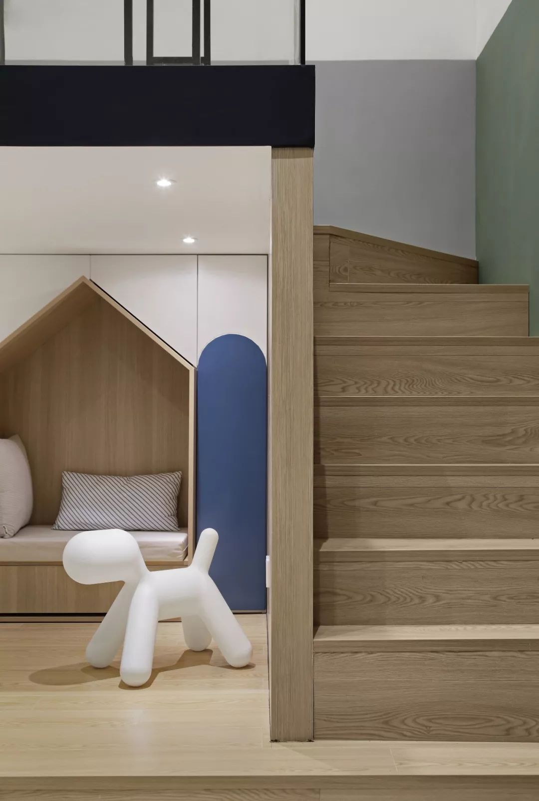 三口之家地下娱乐空间,趣味层高打造多功能生活场所-56