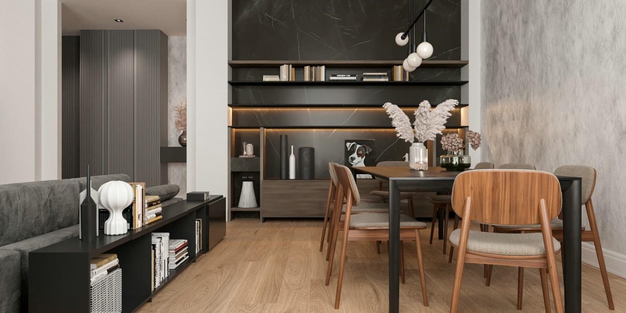 现代都市 160㎡优雅生活空间-3