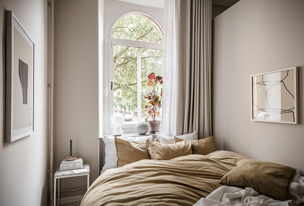 瑞典 36㎡小公寓 | 拱窗设计点石成金-20