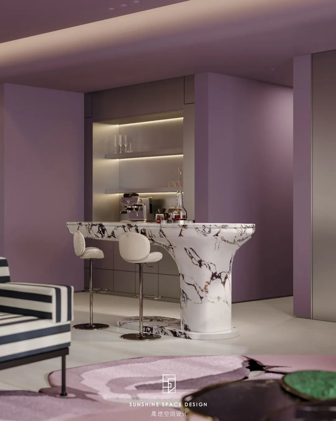 武汉江南岸紫色浪漫空间设计丨中国武汉丨晟瑄空间设计-23