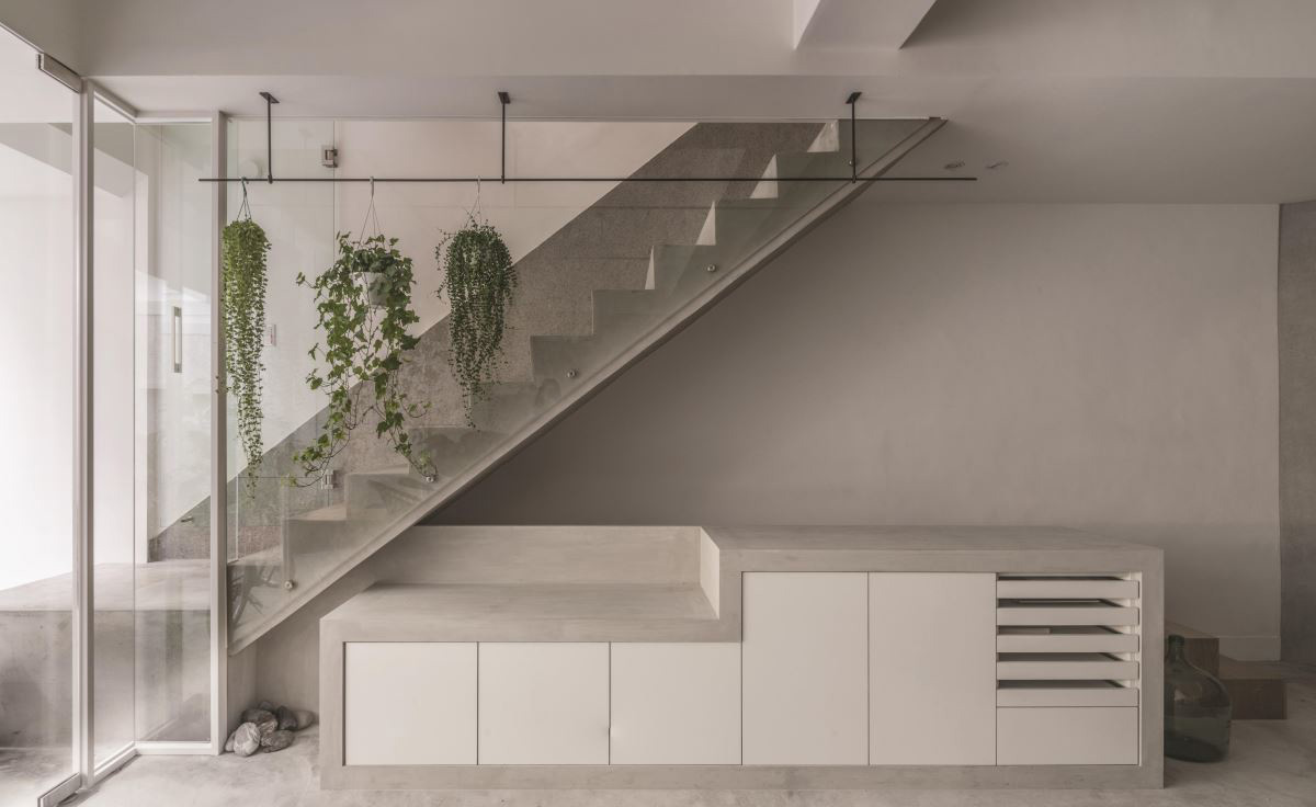 105㎡现代工业风住宅 | 水泥墙++ 木质办公区-5