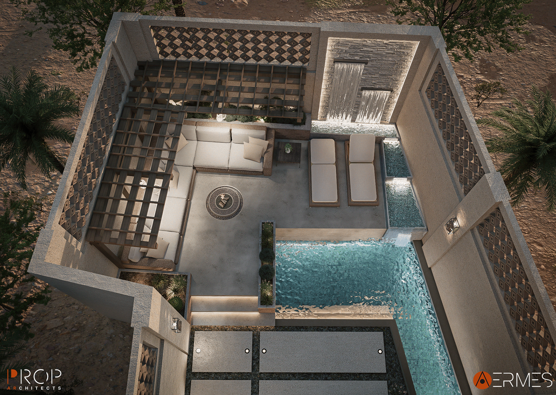 别墅外立面及景观丨沙特阿拉伯丨PROP & AERMES ARCHITECTS-16