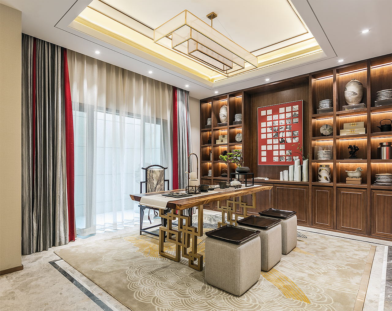 赵三雨观致设计丨奥园岳阳誉湖湾新中式别墅 | 观致装饰设计-4