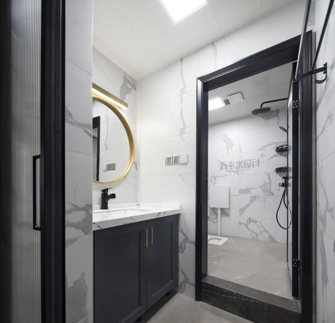 轻美式混搭,粉色温馨的新家设计-46