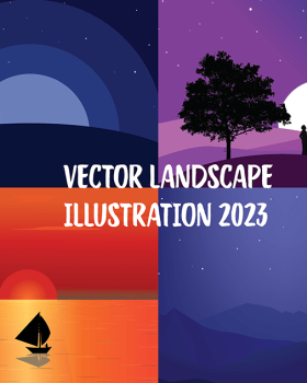 2023矢量风景插画