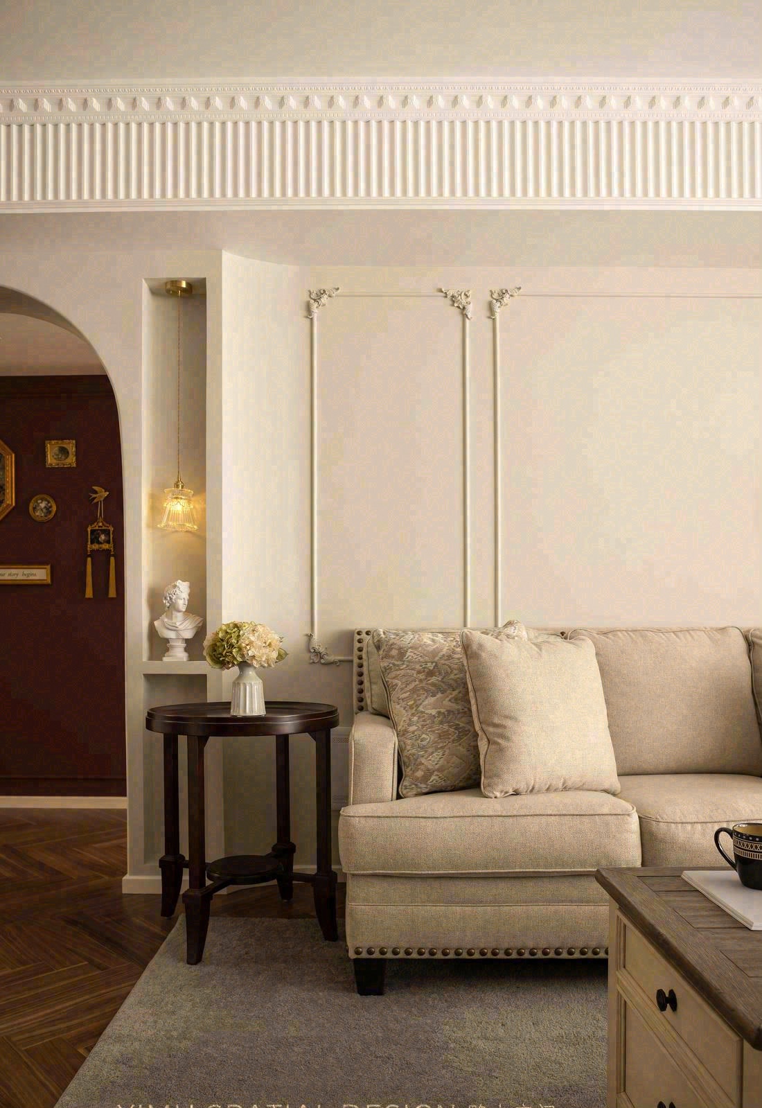 复古美式田园四室两厅设计-17